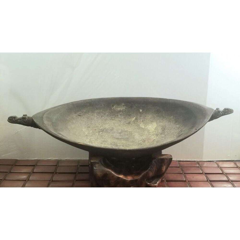 Vintage Papua New Guinea Ramu River Ceremonial Feasting Bowl Hand-carved  PNG